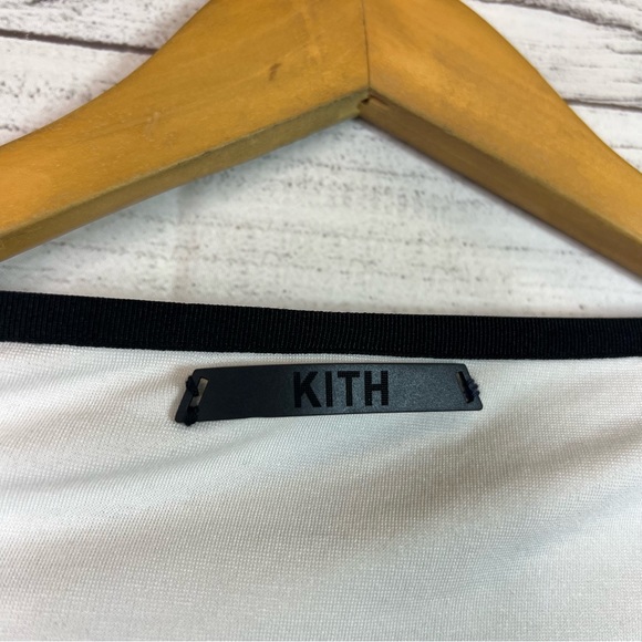 Kith Women’s White Black and Gray Colorblock Square Neck Sweatshirt Size S - Picture 8 of 10